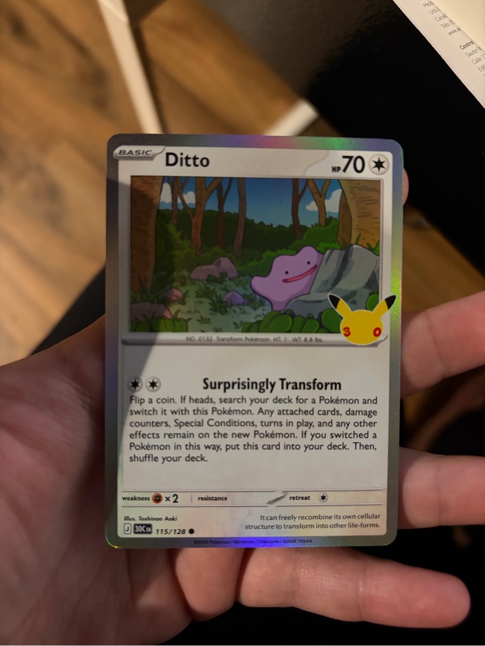 Ditto Trading Card — Purple